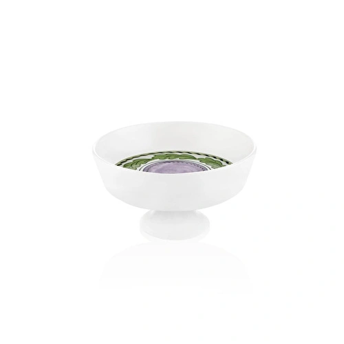 The Mia Provence Lavanta Ayaklı Meyvelik Mor 23x14 Cm