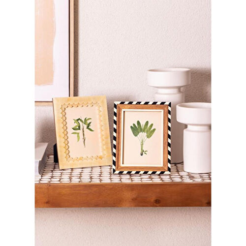 The Mia Wavy Fotoğraf Çerçevesi Sarı 18x23 Cm