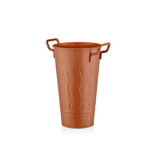 The Mia Prizma Vazo Saksı Terracota 40 Cm