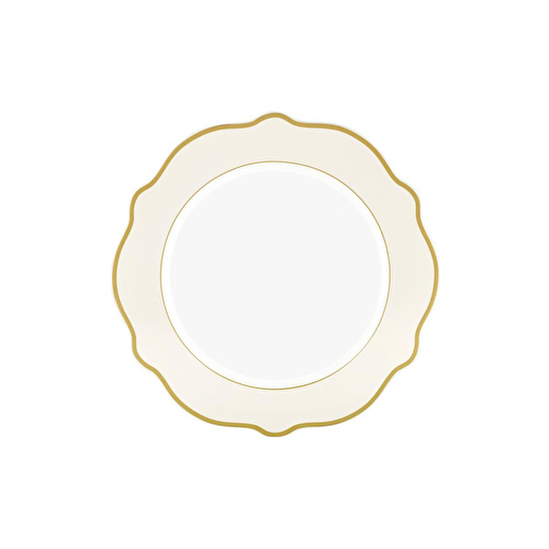 The Mia Jaswely Servis Tabağı 6 Parça Krem 27 Cm