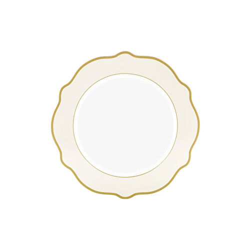 The Mia Jaswely Servis Tabağı 6 Parça Krem 27 Cm