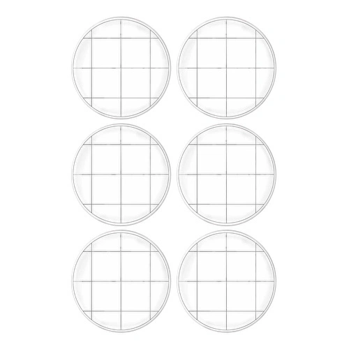 The Mia Daily Tunes Servis Tabağı Kareli 6 Lı Set - 26 Cm