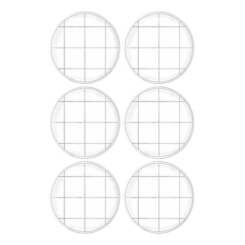 The Mia Daily Tunes Servis Tabağı Kareli 6 Lı Set - 26 Cm