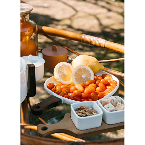 The Mia Woody Porselen Servis 32x20 Cm