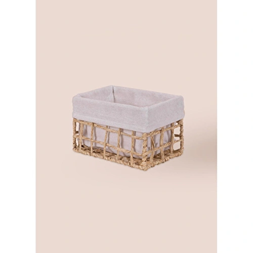 The Mia Braid Hasır Organizer Sepet Naturel 22x14x13 Cm