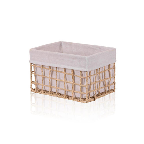 The Mia Braid Hasır Organizer Sepet Naturel 30x22x19 Cm