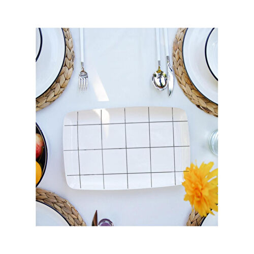 The Mia Daily Tunes Dikdörtgen Servis - 34x25cm Dly008