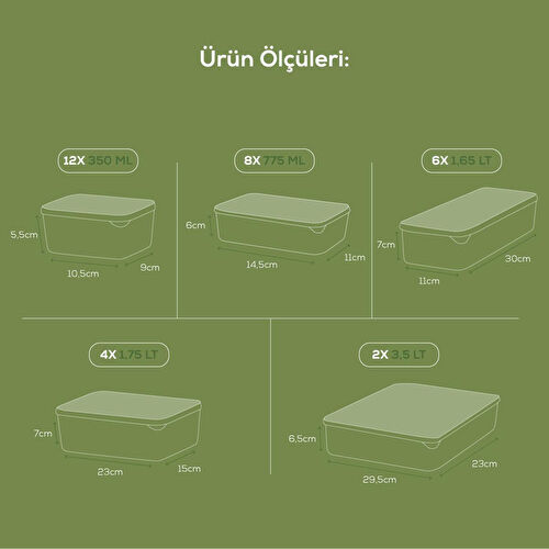 Vienev 32'li Buzdolabı Düzenleyici Organizer Mikrodalgaya Uygun Difriz Saklama Kabı Gri