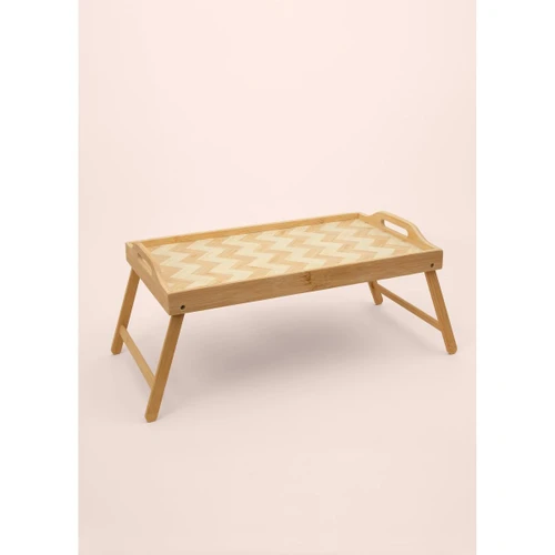 The Mia Wicker Bambu Katlanır Keyif Tepsisi 50x30 Cm