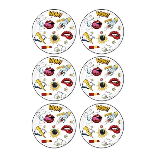 The Mia Popart Servis Tabağı 6 Lı Set 26 Cm