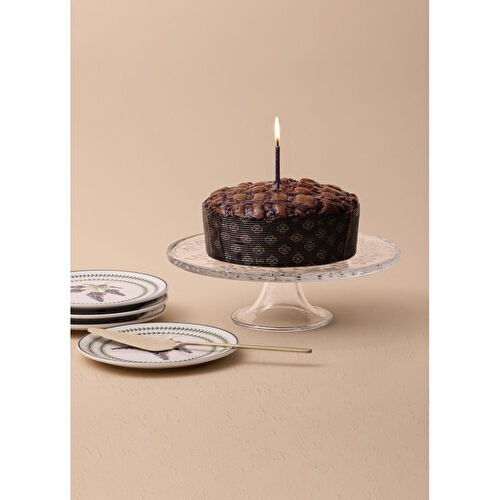 The Mia Ayaklı Pasta Kek Sunum Tabağı 30x10 Cm Cam0496