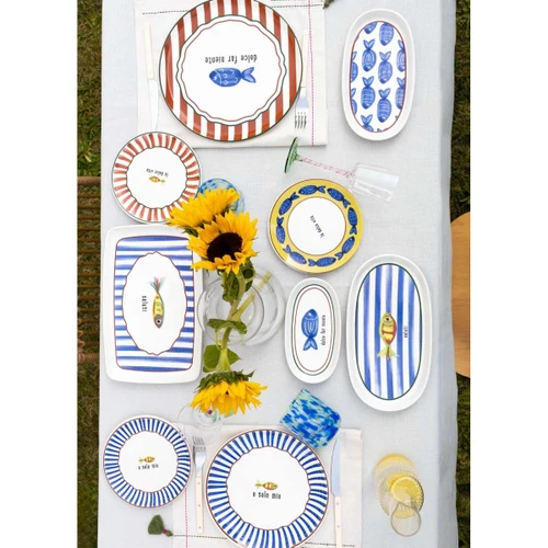 The Mia Fish Oval Servis 2li 21 Cm