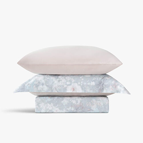 Green Black Rosalya Çift Kişilik Nevresim Takımı %100 Pamuk 210 Tc 83 Tel Saten Digital Baskılı Mint