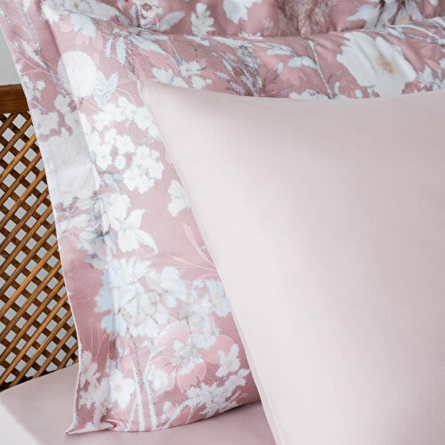 Green Black Rosalya Çift Kişilik Nevresim Takımı %100 Pamuk 210 Tc 83 Tel Saten Digital Baskılı Pudra