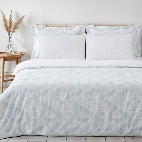 Green Black Fiorina Çift Kişilik Nevresim Takımı %100 Pamuk 210 Tc 83 Tel Saten Digital Baskılı Mint