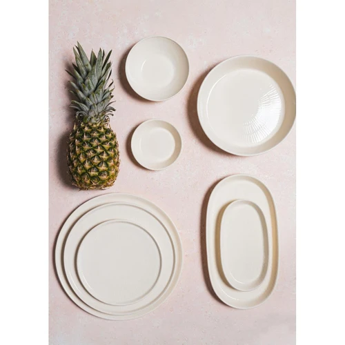 The Mia Noon Oval Servis 2li Krem 29 Cm