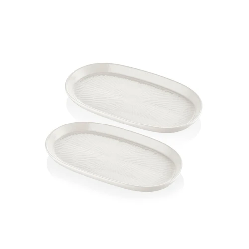 The Mia Noon Oval Servis 2li Krem 29 Cm