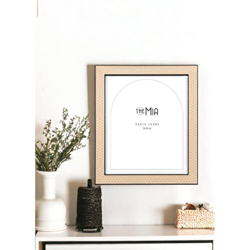 The Mia Rotan Fotoğraf Çerçevesi Siyah 30x25 Cm
