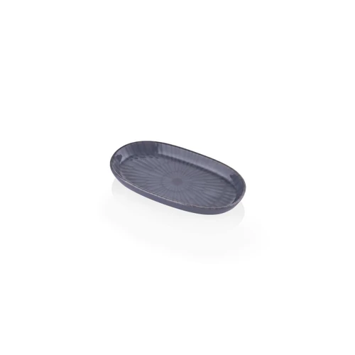 The Mia Noon Oval Servis 2li Gri 17 Cm
