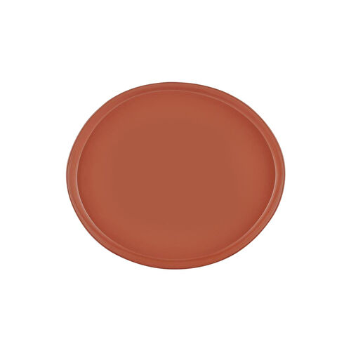 The Mia Limoges Ahşap Ayaklı Tabak Terracota 27x23x7 Cm