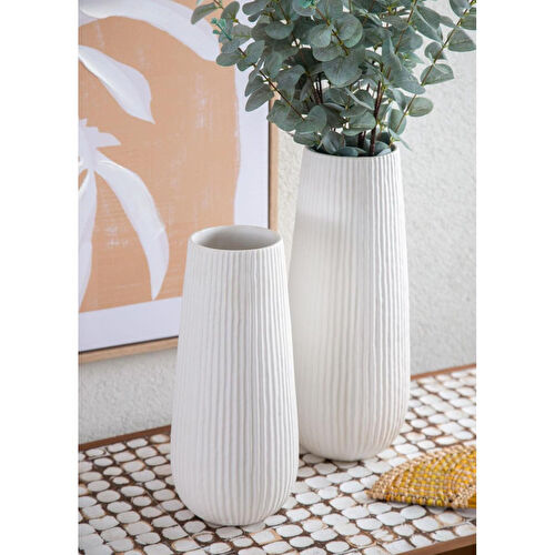 The Mia Pure Dekorarif Vazo 17x17x41 Cm