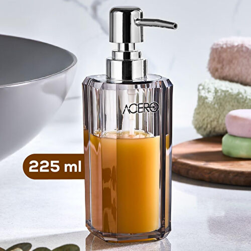 Vienev Akrilik Sıvı Sabunluk 225 Ml Şeffaf Antrasit 1991
