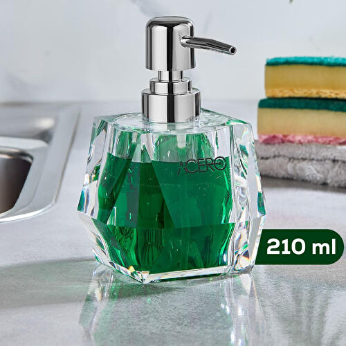 Vienev Akrilik Sıvı Sabunluk 210 Ml Şeffaf Antrasit 1997