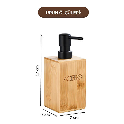 Vienev Bambu Uzun Kare Sıvı Sabunluk 255 Ml - 32149