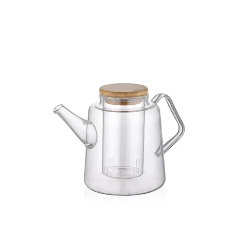 The Mia Bambu Kapaklı Süzgeçli Demlik 800 Ml