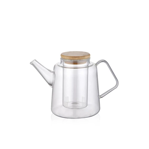 The Mia Bambu Kapaklı Süzgeçli Demlik 800 Ml