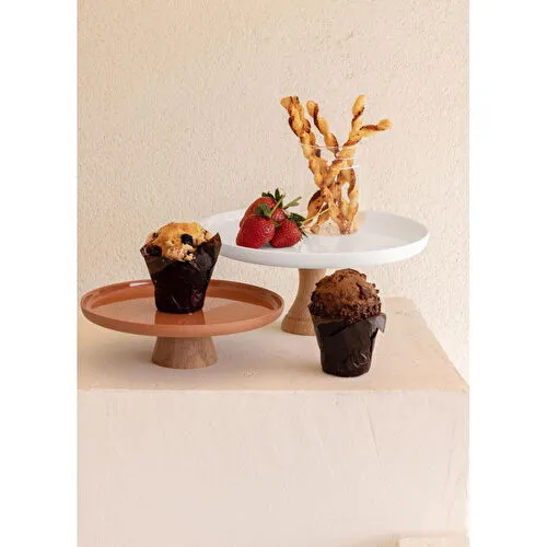 The Mia Limoges Ahşap Ayaklı Tabak Terracota 21x7 Cm The Mia Limoges Ahşap Ayaklı Tabak Terracota 21x7 Cm