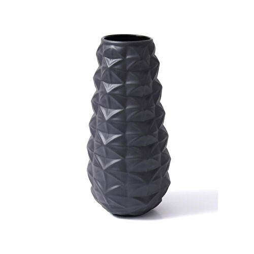 The Mia Licia Seramik Vazo Siyah 17x17x37 Cm