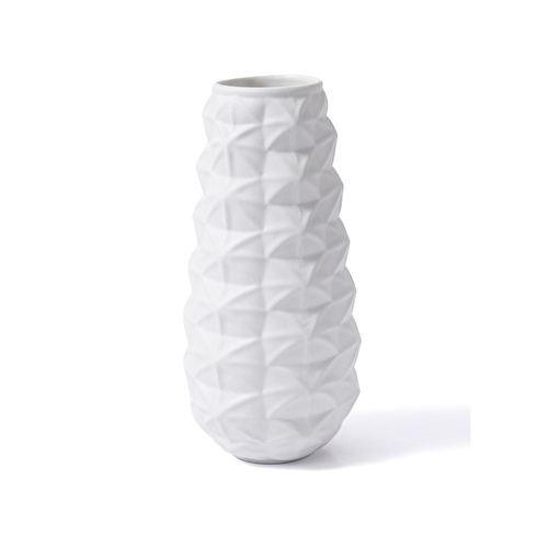 The Mia Licia Seramik Vazo Beyaz 17x17x37 Cm The Mia Licia Seramik Vazo Beyaz 17x17x37 Cm