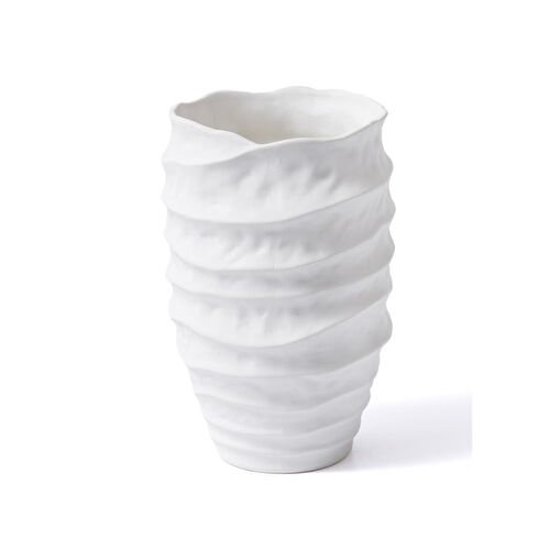 The Mia Licia Seramik Vazo Beyaz 20x20x31 Cm