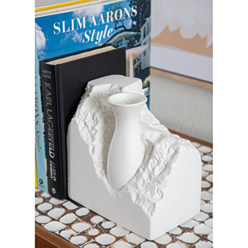 The Mia Licia Seramik Vazo Beyaz 20x12x20 Cm