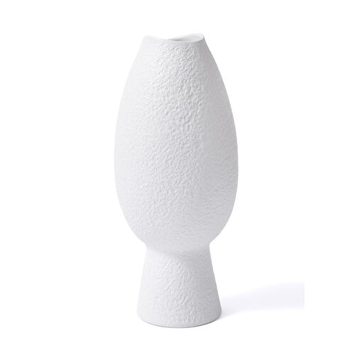 The Mia Licia Seramik Vazo Beyaz 20x20x45 Cm
