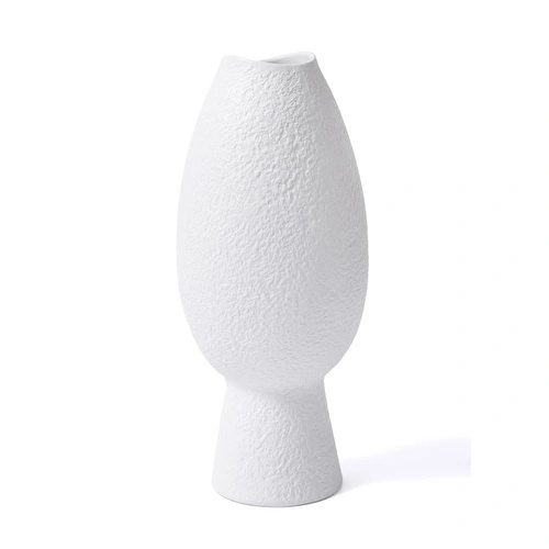 The Mia Licia Seramik Vazo Beyaz 20x20x45 Cm