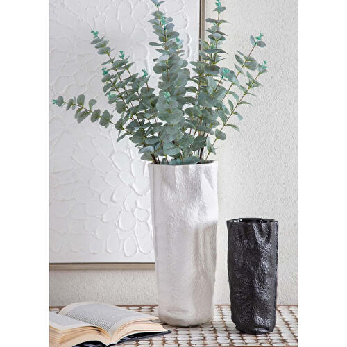 The Mia Licia Seramik Vazo Beyaz 18x12x40 Cm