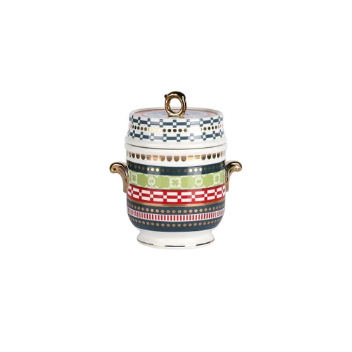 Lucky Art Lancelot New Bone China Porselen Kulplu 16 Cm Kavanoz
