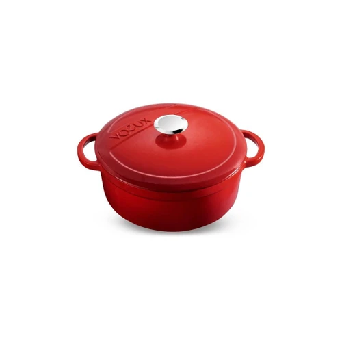 Voeux Kitchenware L'amour Kırmızı Derin Döküm Tencere 24 Cm