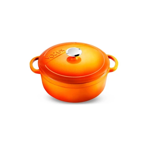 Voeux Kitchenware Amusant Turuncu Derin Döküm Tencere 28 Cm