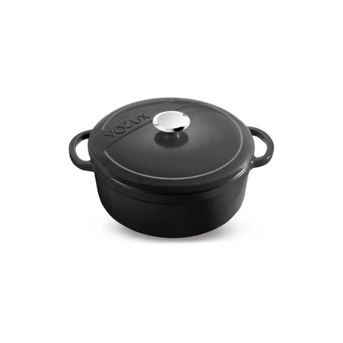 Voeux Kitchenware Elegance Siyah Derin Döküm Tencere 28 Cm