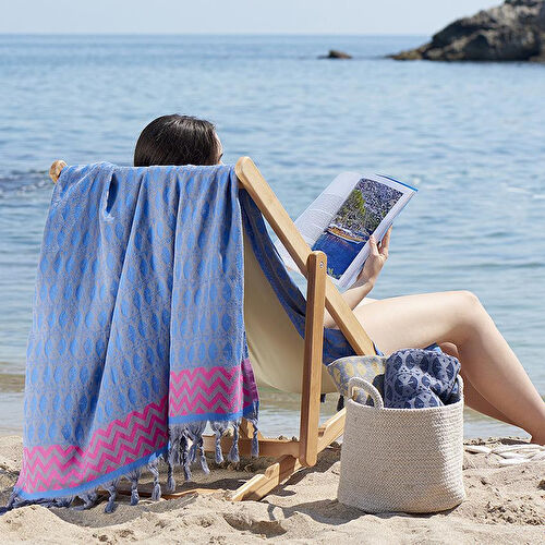 3rd Culture Mavi Antrasit Adinkra Peshtemal