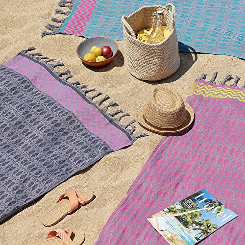 3rd Culture Fuşya Antrasit Adinkra Peştamal