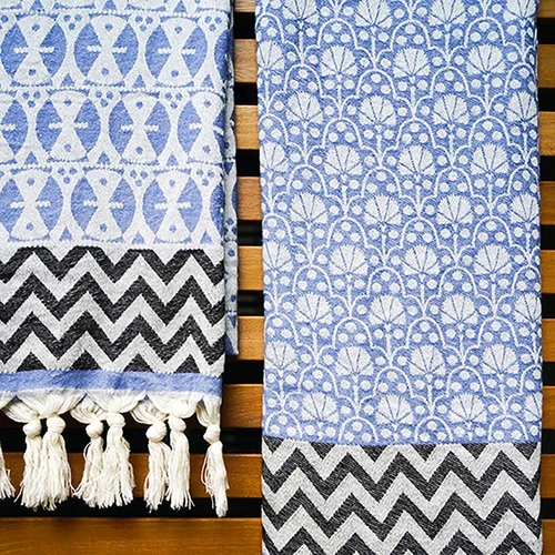 3rd Culture Mavi Adinkra Peştamal