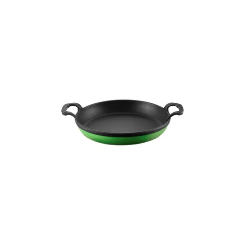 Voeux Kitchenware Forêt Yeşil Derin Yuvarlak Döküm Sahan Ve Ahşap Nihale 22 Cm