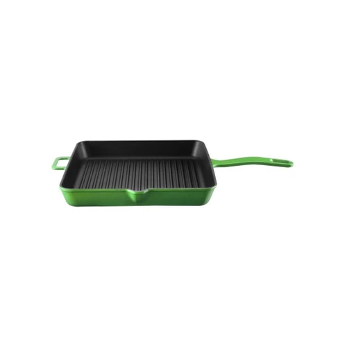 Voeux Kitchenware Forêt Yeşil Döküm Kare Izgara Tava 25 Cm