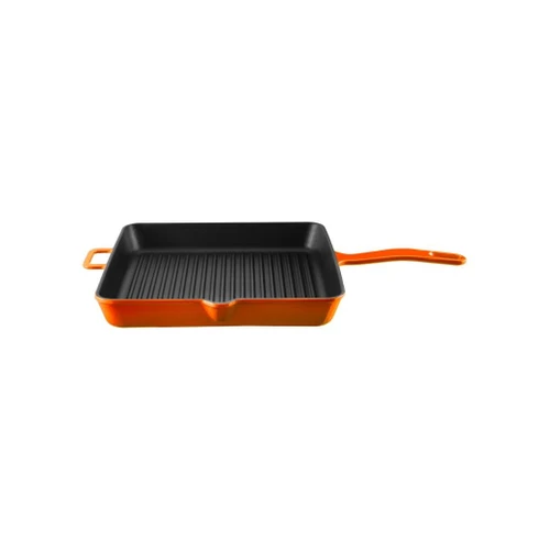 Voeux Kitchenware Amusant Turuncu Döküm Kare Izgara Tava 25 Cm