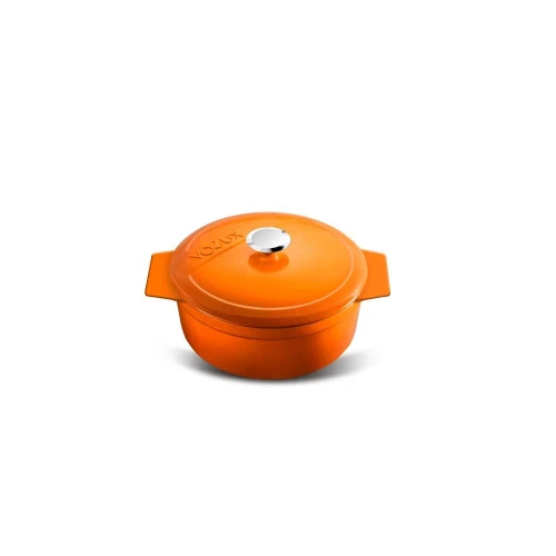 Voeux Kitchenware Amusant Turuncu Döküm Mini Güveç 10 Cm