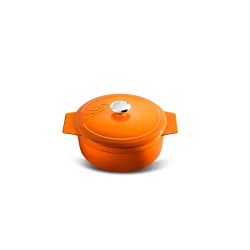 Voeux Kitchenware Amusant Turuncu Döküm Mini Güveç 12 Cm
